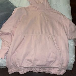 Light pink Free Peopl hoodie. Oversized fit.